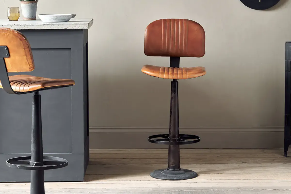 Kitchen & Dining|Bar Stools & Bar Chairs^Nkuku Narwana Bar Chair - Aged Tan