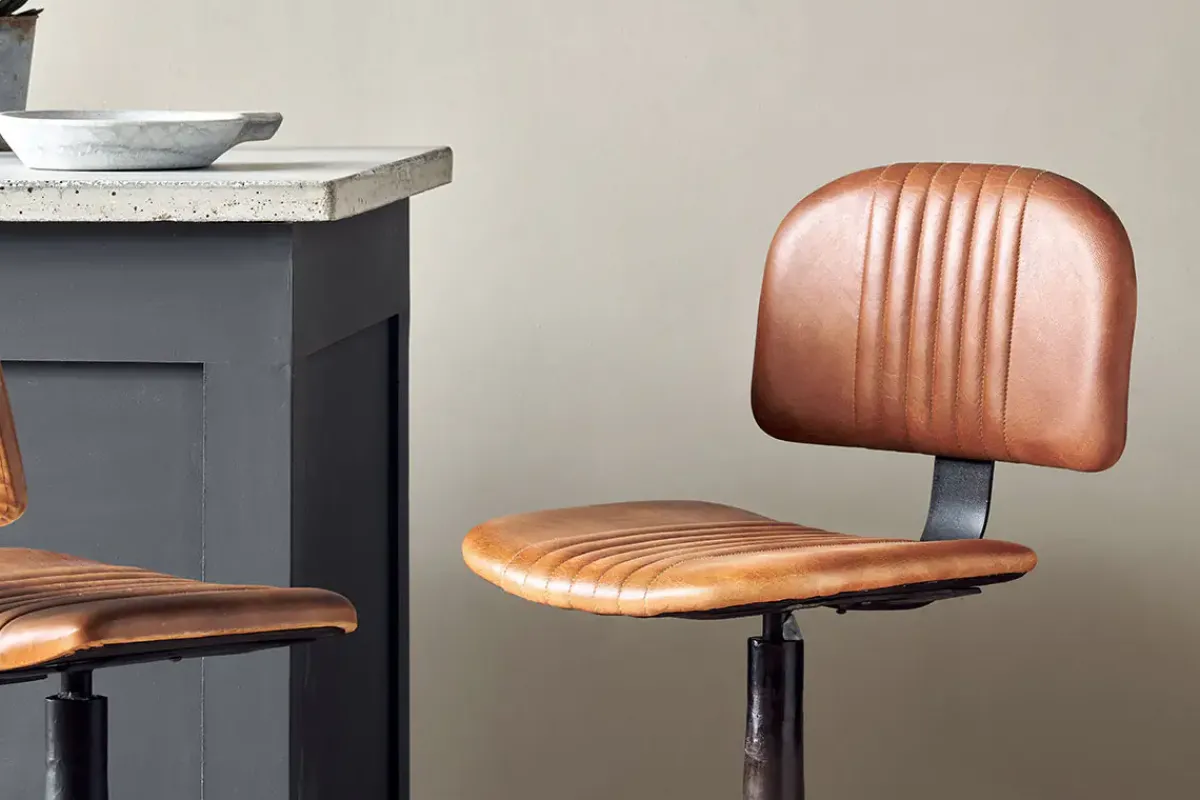Kitchen & Dining|Bar Stools & Bar Chairs^Nkuku Narwana Bar Chair - Aged Tan