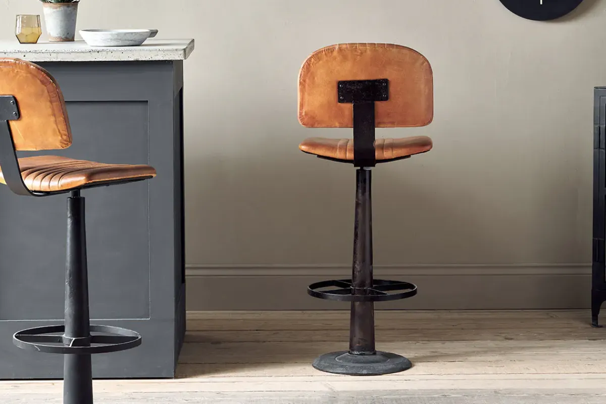 Kitchen & Dining|Bar Stools & Bar Chairs^Nkuku Narwana Bar Chair - Aged Tan