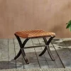 Living|Footstools & Poufs^Nkuku Narwana Ribbed Leather Footstool - Aged Tan