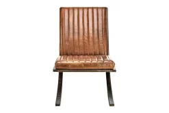 Living|Occasional Chairs^Nkuku Narwana Ribbed Leather Lounger - Aged Tan
