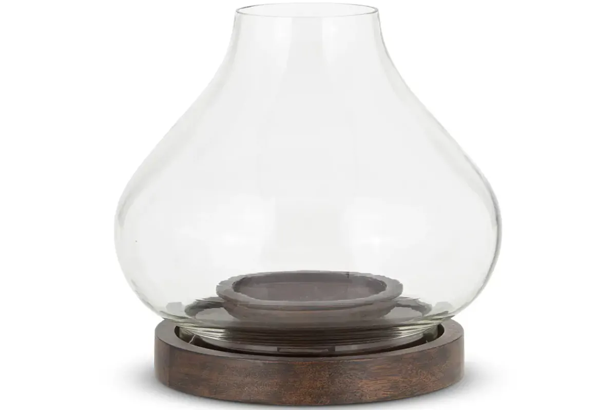 Decorative Home Accessories|Lanterns^Nkuku Naryla Mango Wood Lantern - & Clear Dark Stain