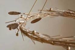 Christmas Table|Wreaths & Garlands^Nkuku Natesa Hanging Wreath - Brass