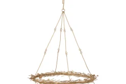 Christmas Table|Wreaths & Garlands^Nkuku Natesa Hanging Wreath - Brass