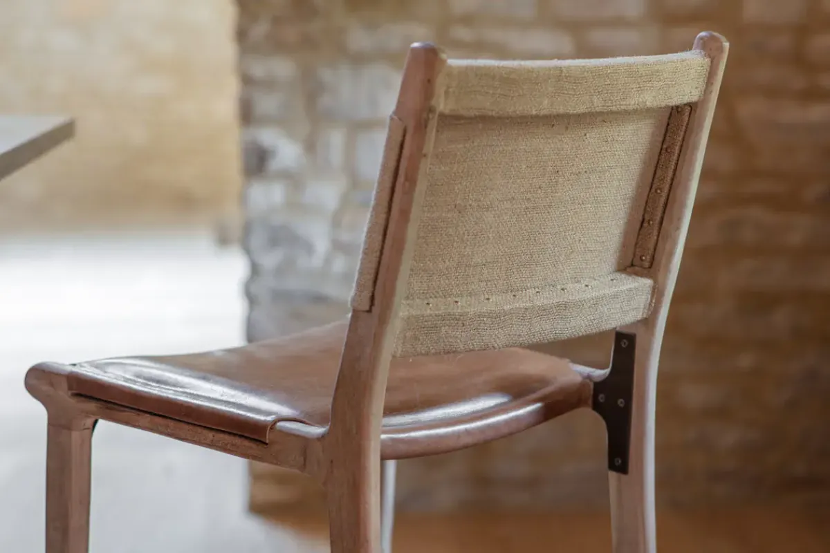 Kitchen & Dining|Bar Stools & Bar Chairs^Nkuku Nayan Leather & Jute Counter Chair - Tan