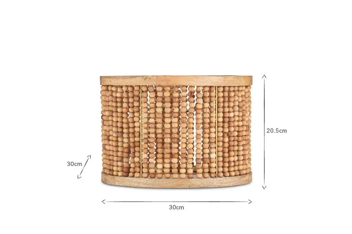 Lampshades^Nkuku Neela Mango Wood Lampshade - Natural