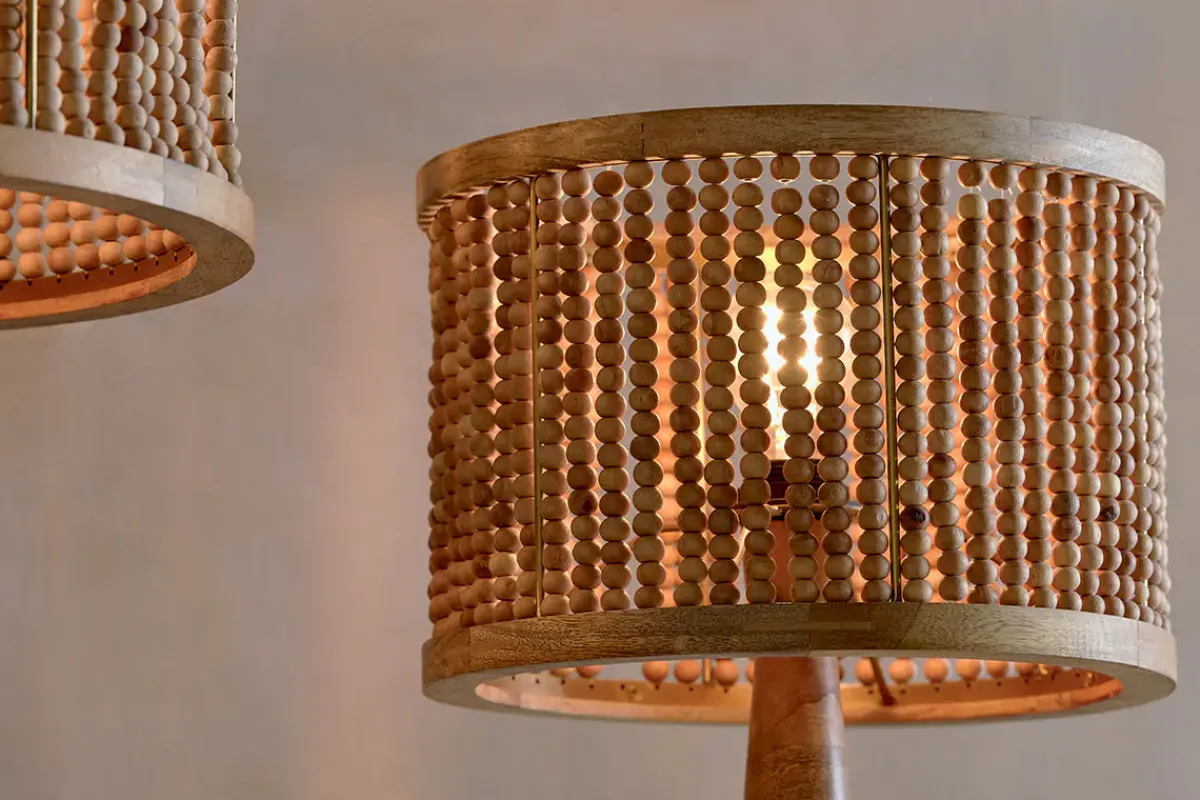 Lampshades^Nkuku Neela Mango Wood Lampshade - Natural