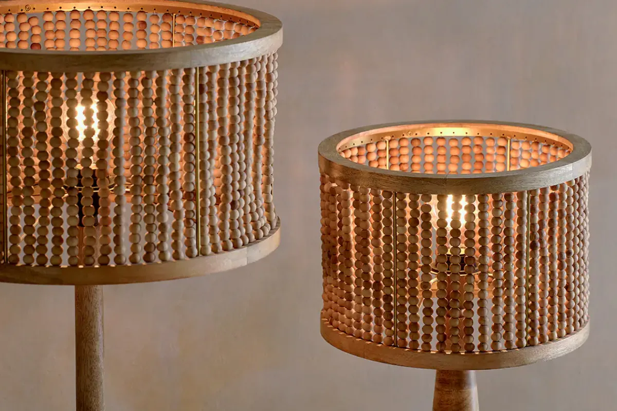 Lampshades^Nkuku Neela Mango Wood Lampshade - Natural