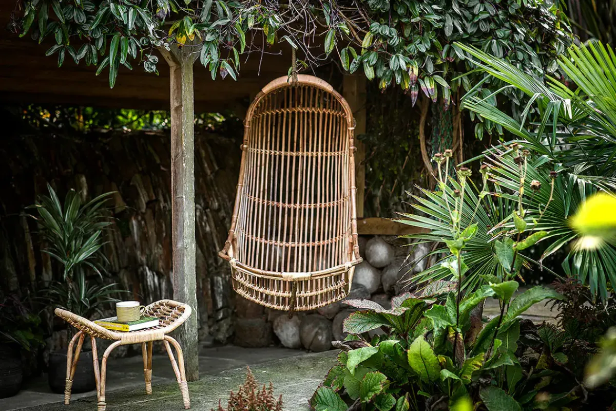 Garden|Garden Seating^Nkuku Nesari Rattan Hanging Chair - Natural