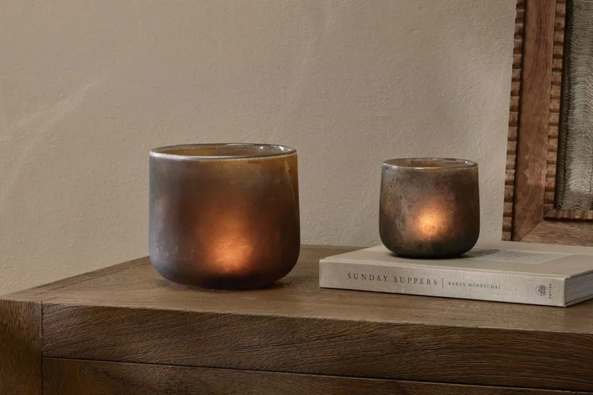Decorative Home Accessories|Candle Holders^Nkuku Nesda Tealight Holder - Frosted Black
