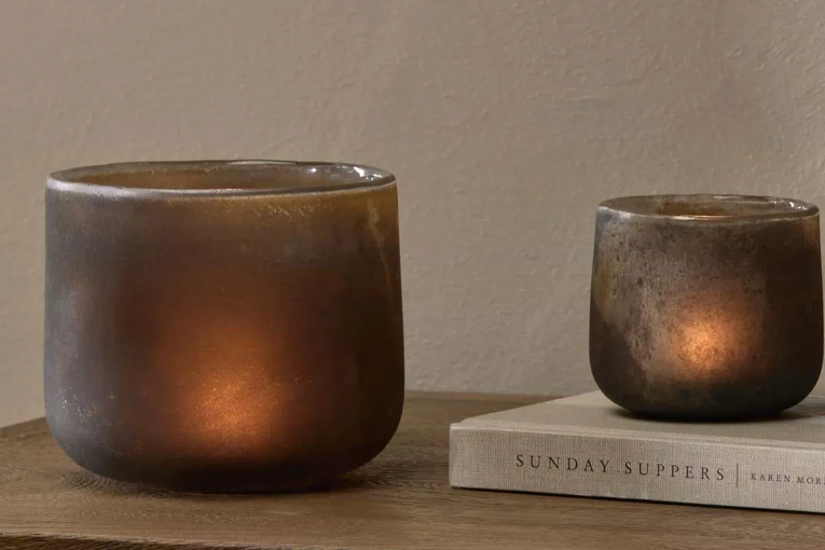 Decorative Home Accessories|Candle Holders^Nkuku Nesda Tealight Holder - Frosted Black