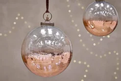 Giant Baubles|Baubles & Tree Decorations^Nkuku Nevasa Giant Bauble Round - Clear & Antique Copper