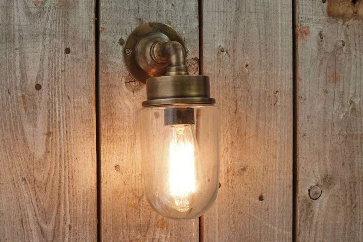 Bathroom Lights|Outdoor Lights^Nkuku Ngari Outdoor Light - Antique Brass