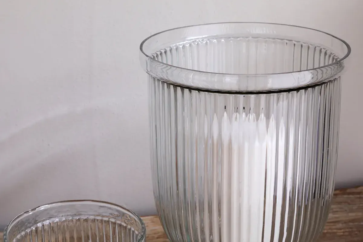 Decorative Home Accessories|Candle Holders^Nkuku Nia Recycled Glass Candle Holder - Clear