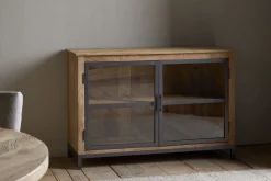 Kitchen Storage|Home Office^Nkuku Nirvi Mango Wood & Iron Sideboard - Black