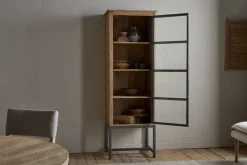 Kitchen Storage|Home Office^Nkuku Nirvi Mango Wood & Iron Tall Cabinet - Black