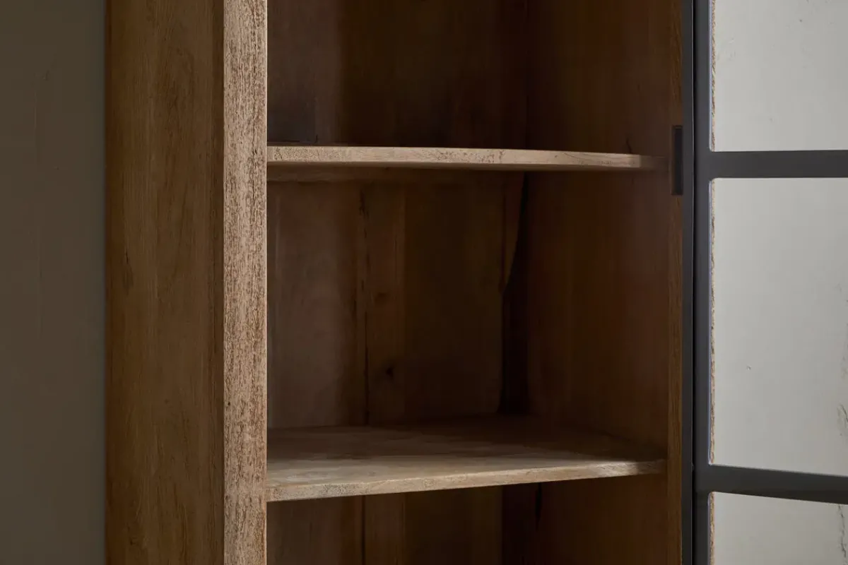 Kitchen Storage|Home Office^Nkuku Nirvi Mango Wood & Iron Tall Cabinet - Black