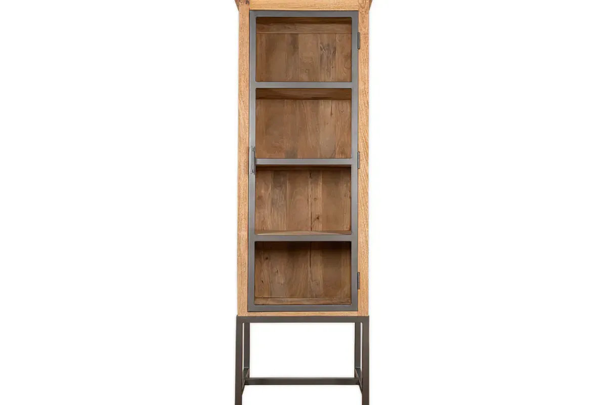 Kitchen Storage|Home Office^Nkuku Nirvi Mango Wood & Iron Tall Cabinet - Black