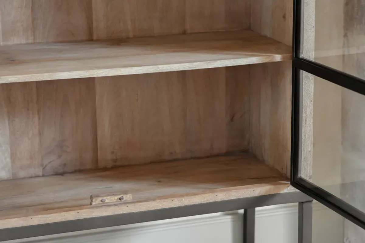 Home Office|Kitchen & Dining^Nkuku Nirvi Wood & Iron Cabinet - Black