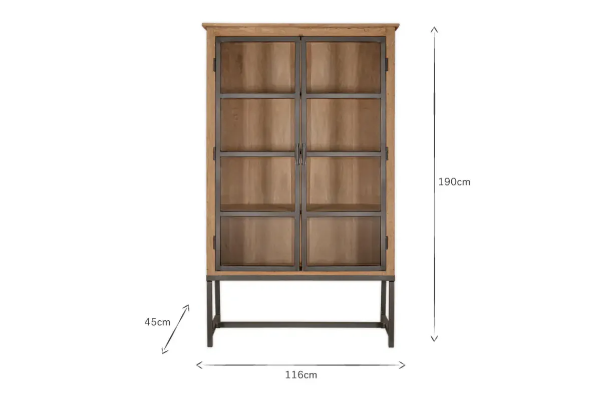 Home Office|Kitchen & Dining^Nkuku Nirvi Wood & Iron Cabinet - Black