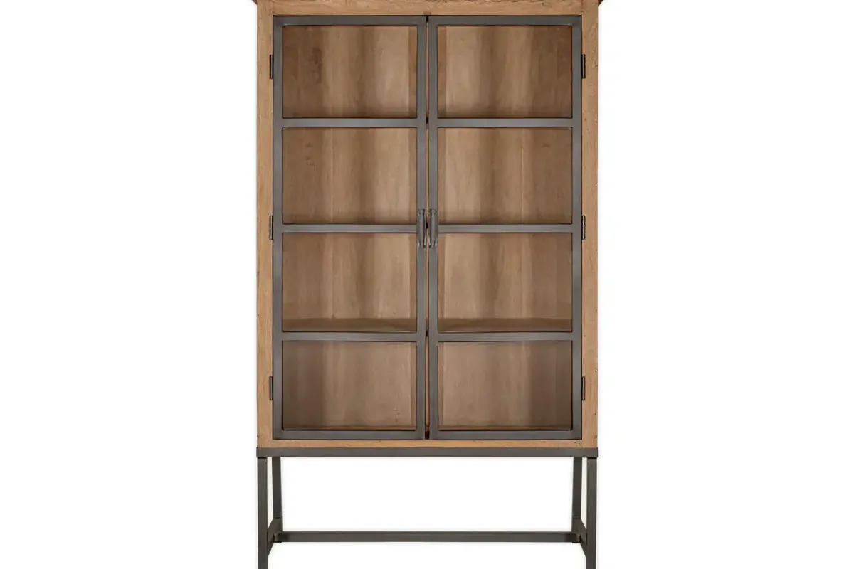Home Office|Kitchen & Dining^Nkuku Nirvi Wood & Iron Cabinet - Black