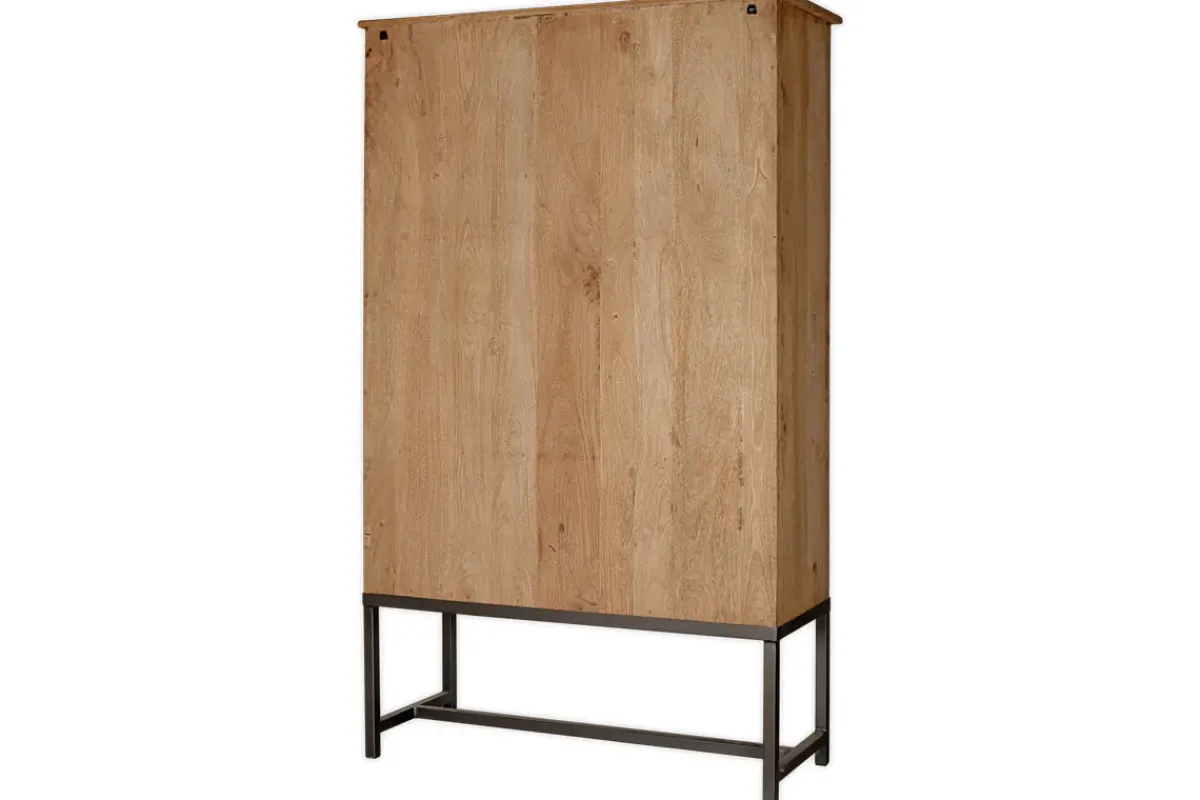 Home Office|Kitchen & Dining^Nkuku Nirvi Wood & Iron Cabinet - Black