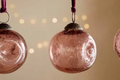 Baubles & Tree Decorations|New Christmas^Nkuku Nishan Pinched Baubles - (Set of 4) Copper