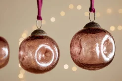 Baubles & Tree Decorations|New Christmas^Nkuku Nishan Pinched Baubles - (Set of 4) Copper