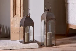 Lanterns|Garden Décor^Nkuku Nivas Lantern - Antique Brass