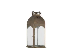 Lanterns|Garden Décor^Nkuku Nivas Lantern - Antique Brass