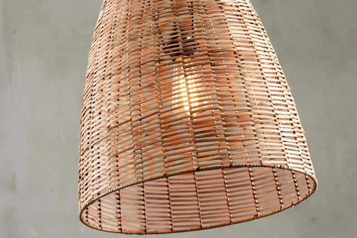 Pendant Shades|Pendant Lighting^Nkuku Noko Rattan Conical Pendant - Natural