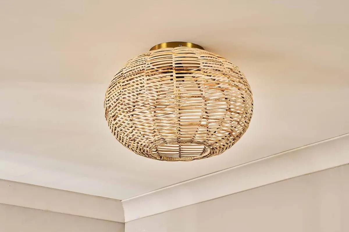 Ceiling Lights|Pendant Lighting^Nkuku Noko Rattan Flush Ceiling Light