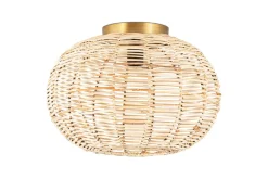 Ceiling Lights|Pendant Lighting^Nkuku Noko Rattan Flush Ceiling Light