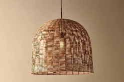 Pendant Shades|Pendant Lighting^Nkuku Noko Wicker Dome Pendant - Large