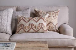 Bedroom Textiles|Cushions^Nkuku Nuvali Cotton & Jute Cushion Cover - Rust