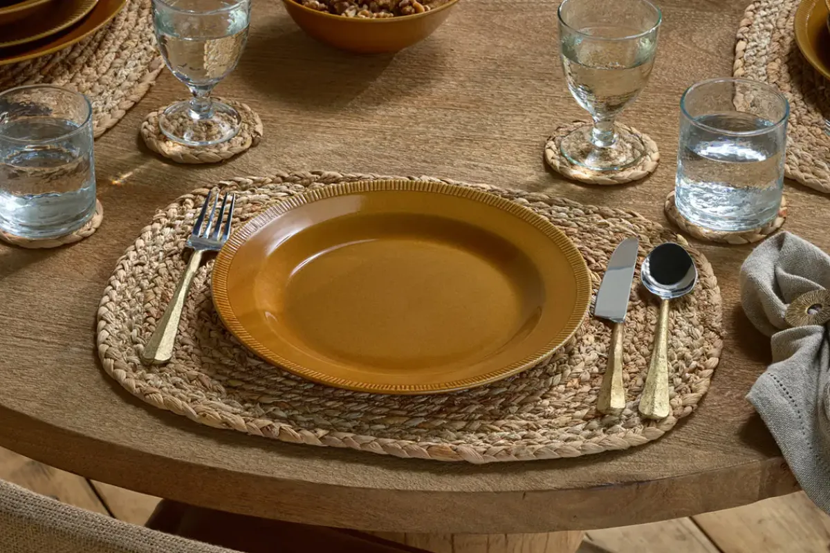 Plates^Nkuku Nuwara Dinner Plate - Mustard