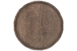 Trays & Platters^Nkuku Nyati Mango Wood Etched Round Tray - Dark