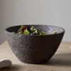 Bowls & Trays|Serving Bowls^Nkuku Nyati Wooden Serving Bowl - Dark Brown - Large