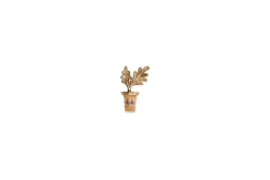 Barware^Nkuku Oak Leaf Brass Bottle Stopper