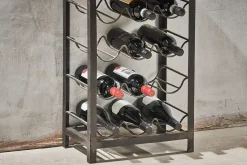 Kitchen Storage|Hallway & Bootroom^Nkuku Obra Industrial Wine Rack - Mango Wood & Iron - Small