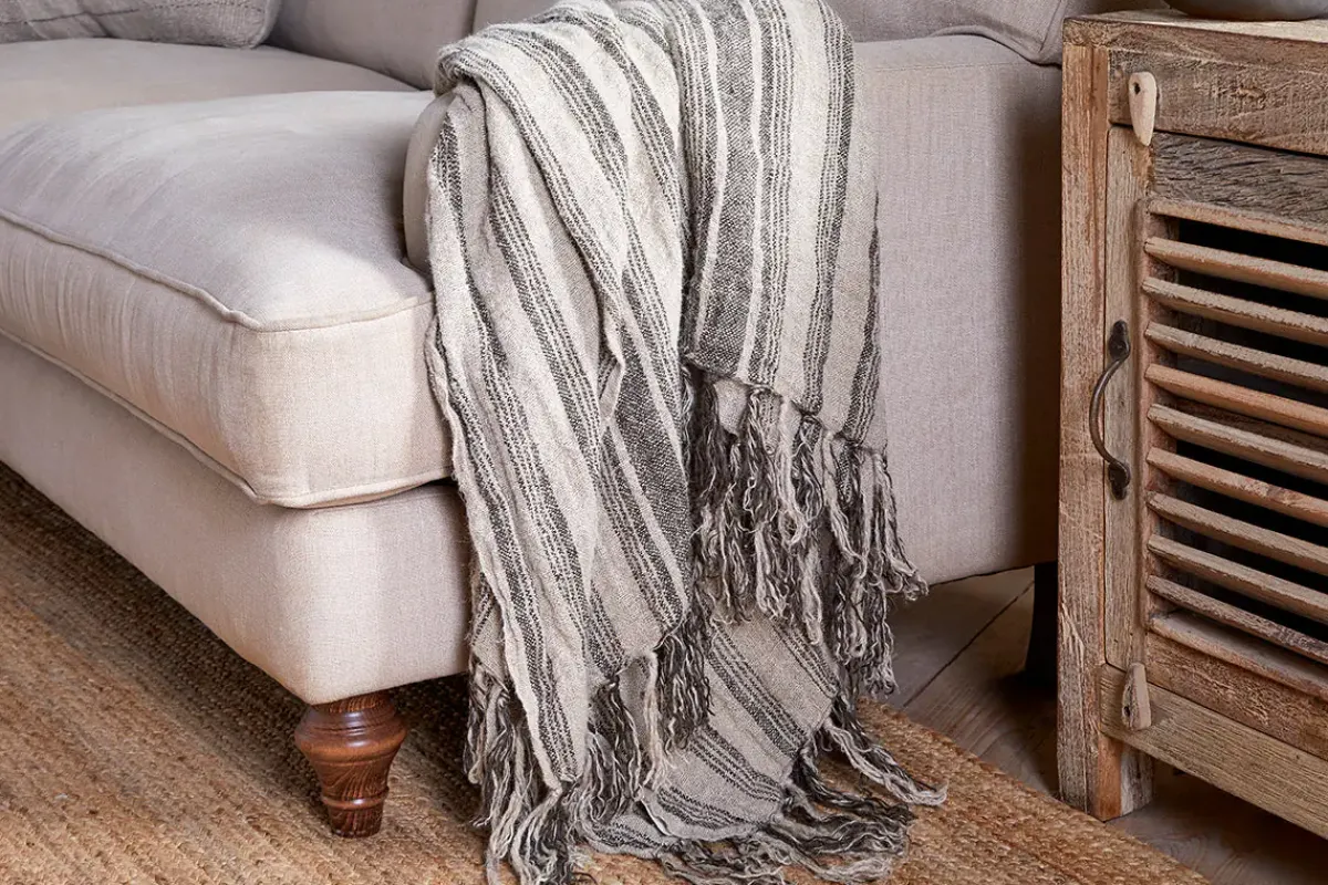 Bedroom Textiles|Blankets & Throws^Nkuku Odisha Linen Throw