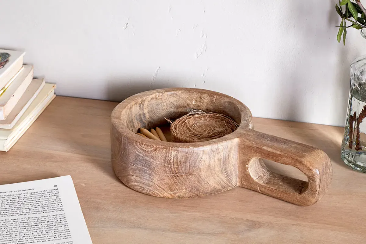 Decorative Display Boxes|Decorative Home Accessories^Nkuku Okara Reclaimed Wood Traditional Storage Pot