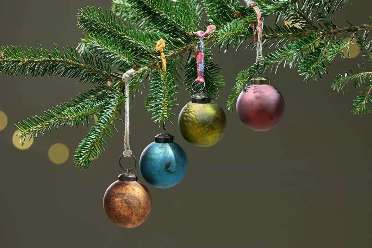 Baubles & Tree Decorations|Bright Christmas^Nkuku Oko Baubles (Set of 4)