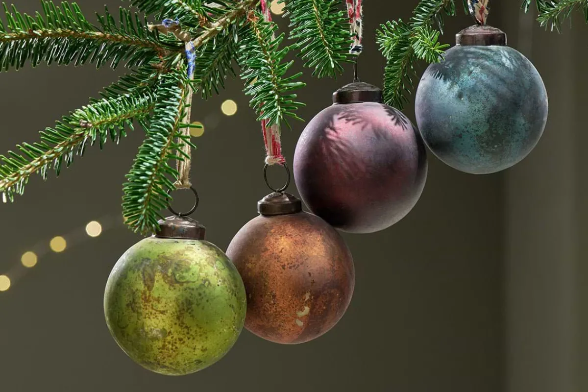 Baubles & Tree Decorations|Bright Christmas^Nkuku Oko Baubles (Set of 4)