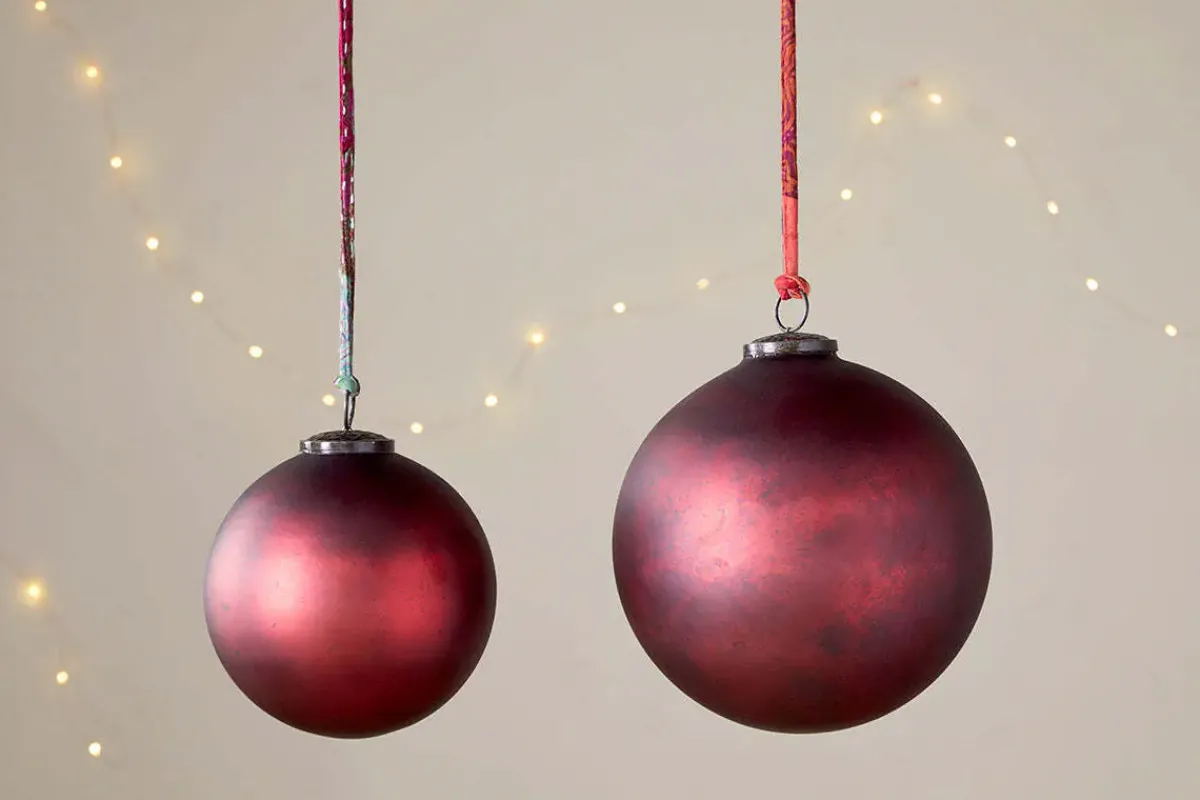 New Christmas|Bright Christmas^Nkuku Oko Giant Bauble - Matt Bordeaux