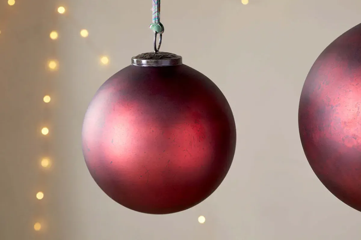 New Christmas|Bright Christmas^Nkuku Oko Giant Bauble - Matt Bordeaux