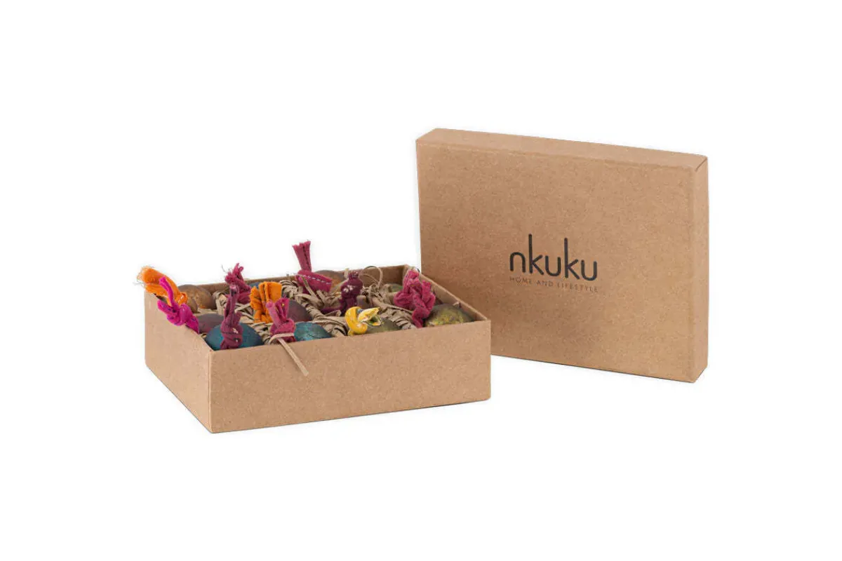 Baubles & Tree Decorations|New Christmas^Nkuku Oko Mini Baubles - Mixed Matt (Set of 12)