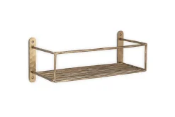 Bathroom Accessories|Storage & Shelving^Nkuku Olani Bathroom Shelf - Antique Brass