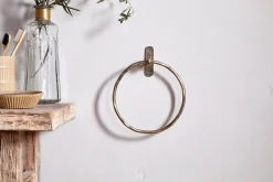 Bathroom Accessories^Nkuku Olani Towel Ring - Antique Brass