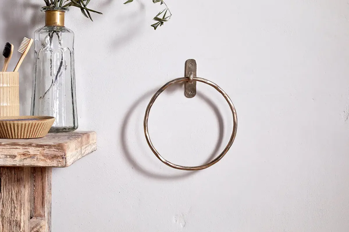 Bathroom Accessories^Nkuku Olani Towel Ring - Antique Brass